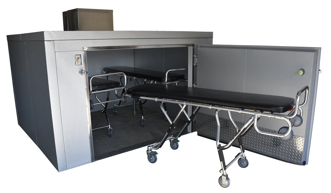 Triple Cot Roll-In Mortuary Cooler | AMC TR3 | American-Made Body Storage