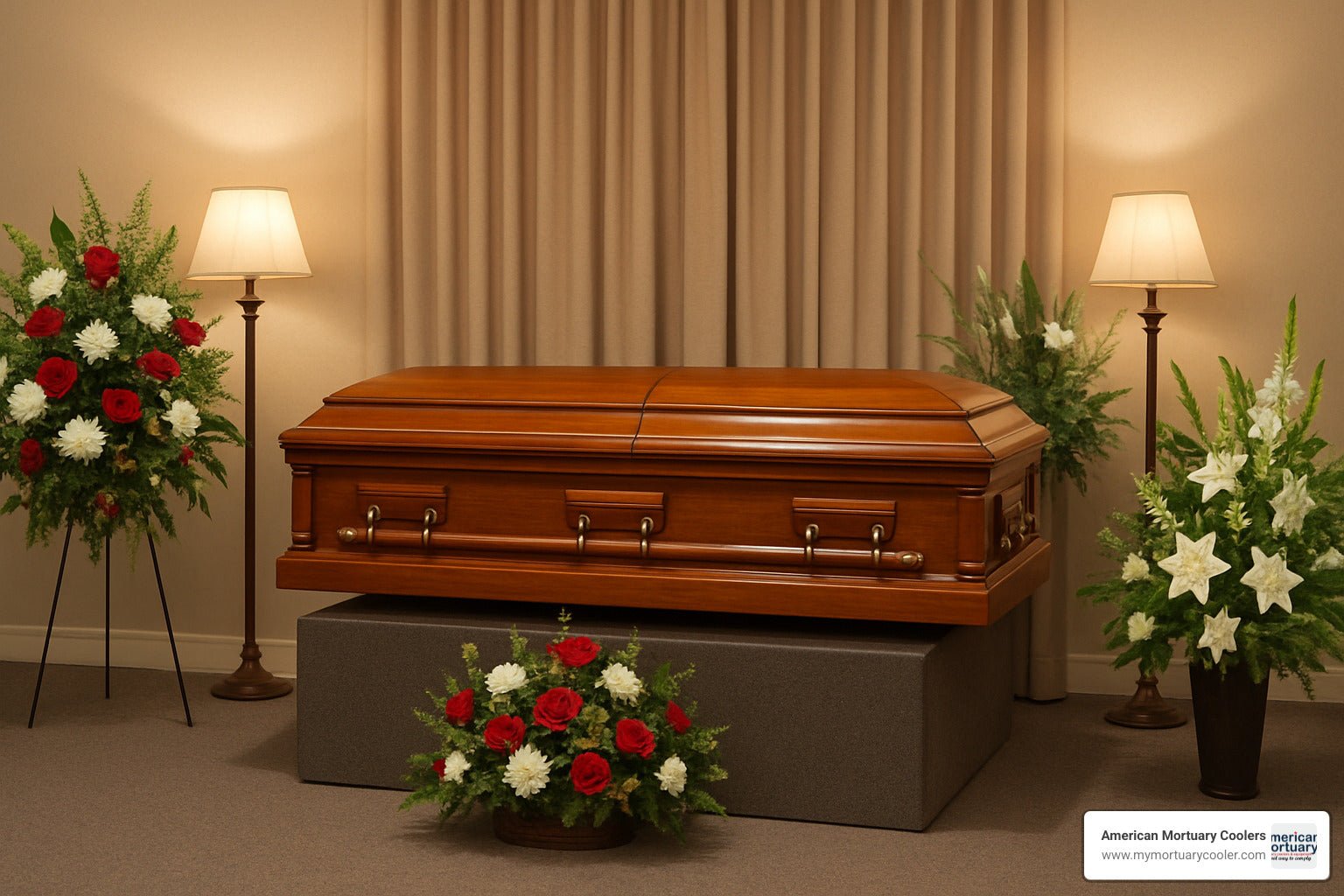 In Depth Guide to Casket Display Platforms - American Mortuary Coolers & Equipments