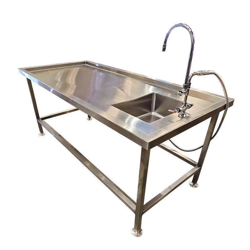 Adjustable Height Pedestal Autopsy Table – 1035 - 8PAT - American Mortuary Coolers & Equipments