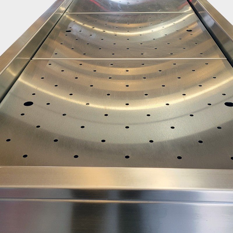 Embalming & Wash Table with Perforated Top – 1038 - PT - American Mortuary Coolers & Equipments