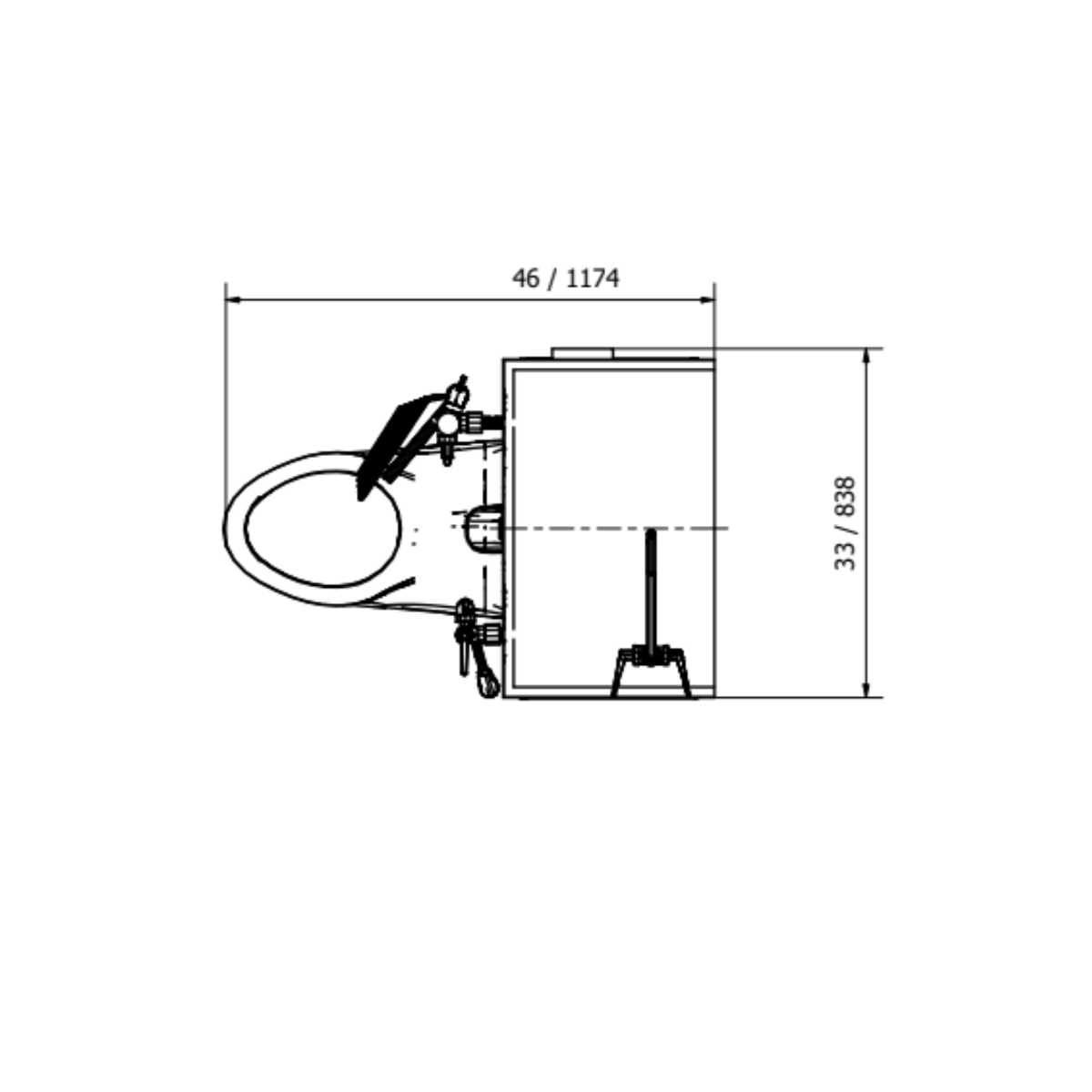 Flush Style Embalming Station – Model 1036 - 9FS - American Mortuary Coolers & Equipments