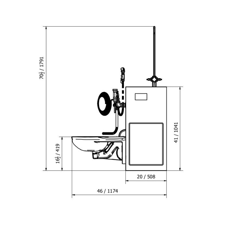 Freestanding Embalming Station – Model 1036 - 9FS - American Mortuary Coolers & Equipments