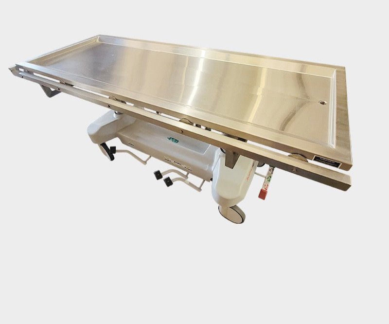 Hydraulic Autopsy Trolley with Removable Top – 1038 - 2ATRT - American Mortuary Coolers & Equipments