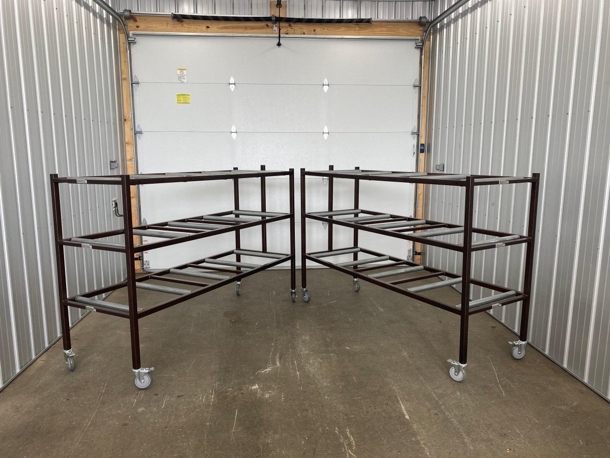 3 - Tier End Loading Mortuary Rack - model 2000 - 3TSL - American Mortuary Coolers & Equipments