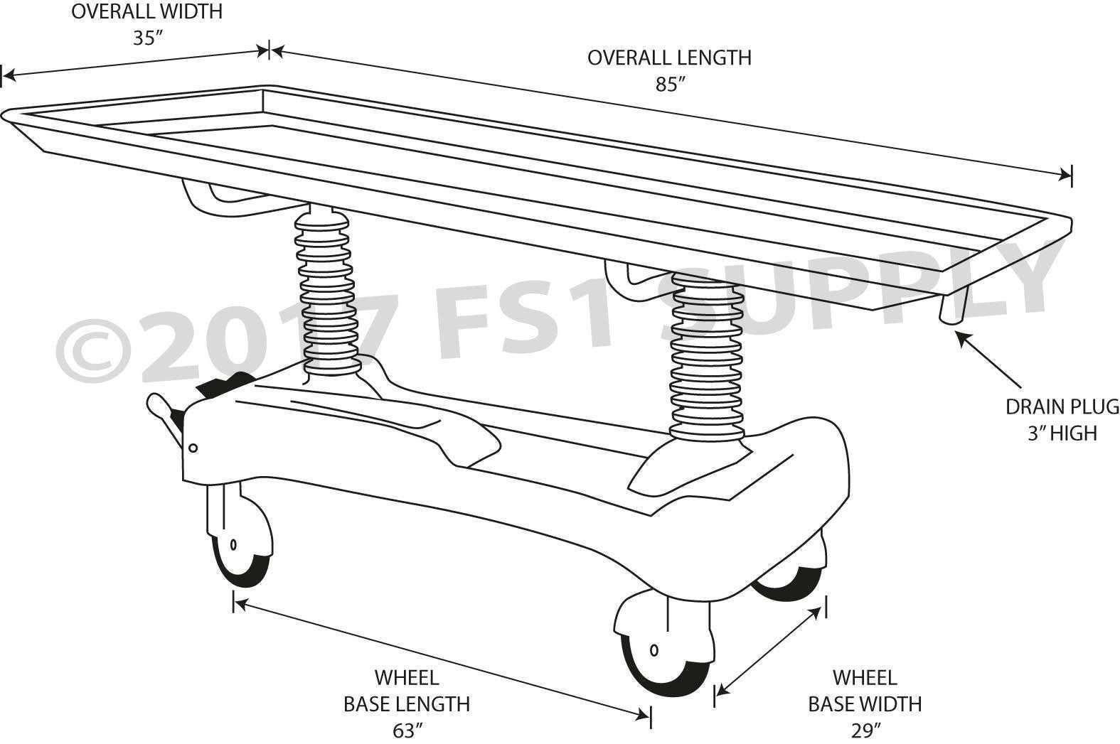 Affordable 2-Pack Hydraulic Embalming Tables | Package Price Savings
