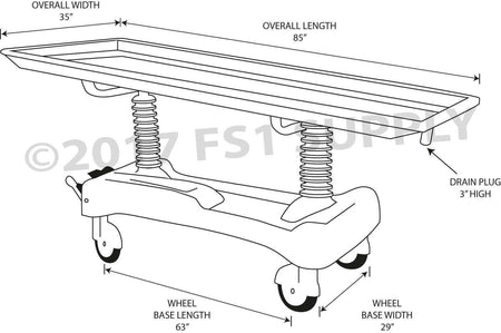 Affordable 2-Pack Hydraulic Embalming Tables | Package Price Savings