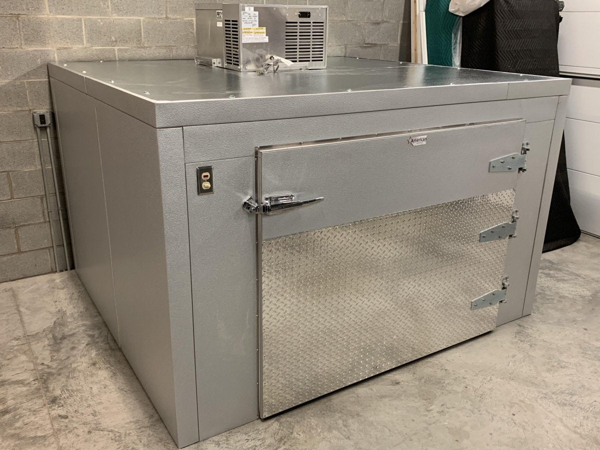 American Mortuary TR3 Triple Cot Roll - In Mortuary Cooler | 100% American - Made Body Storage | Plug & Play with 115V Power | Durable and Reliable - American Mortuary Coolers & Equipments