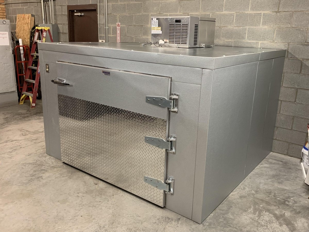 American Mortuary TR3 Triple Cot Roll - In Mortuary Cooler | 100% American - Made Body Storage | Plug & Play with 115V Power | Durable and Reliable - American Mortuary Coolers & Equipments
