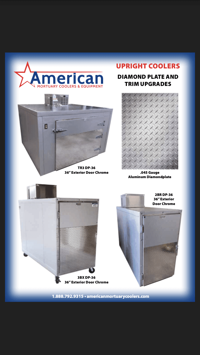 Triple Cot Roll-In Mortuary Cooler | AMC TR3 | American-Made Body Storage