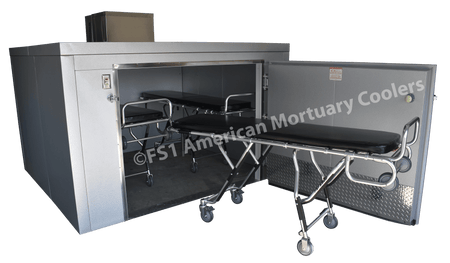 Triple Cot Roll-In Mortuary Cooler | AMC TR3 | American-Made Body Storage